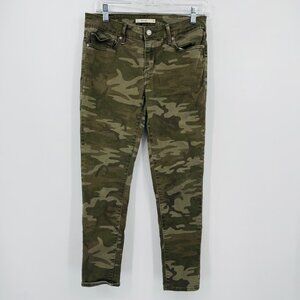 Levi's Women's 711 Ankle Skinny Jeans Size‎ 29 Camo mid rise green
